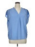Banana Republic 100% Polyester Blue Short Sleeve Blouse Size XL - photo 1