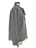 T Tahari 100% Polyester Stripes Silver Long Sleeve Blouse Size M - photo 4