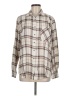 Birch and Stone Plaid Ivory Long Sleeve Blouse Size M - photo 1