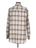 Birch and Stone Plaid Ivory Long Sleeve Blouse Size M - photo 2