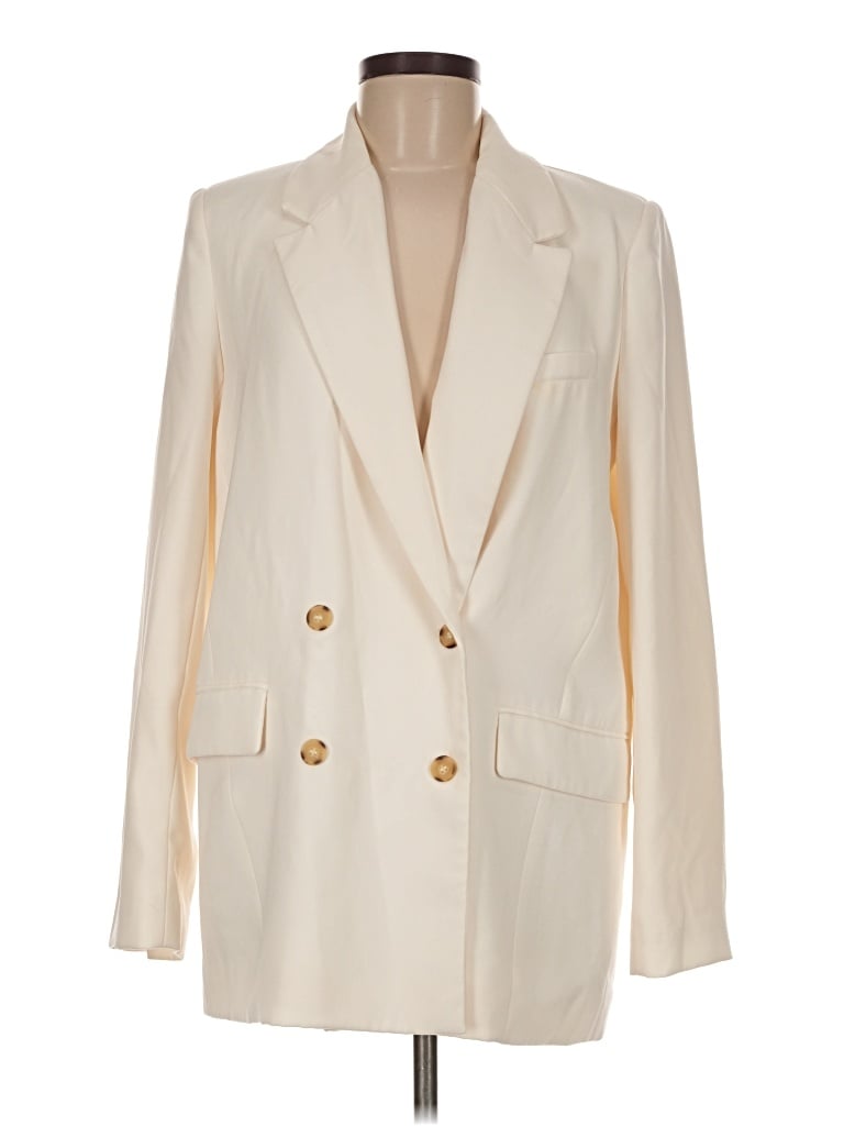 Pre-owned Zara Blazer Jacket In Ivory