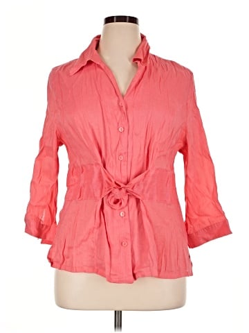 Sarah Spencer 3/4 Sleeve Button-Down Shirt (view 1)