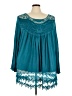 Roaman's Teal 3/4 Sleeve Blouse Size 26 (2X) - photo 1