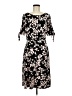 Talbots Print Black Casual Dress Size M - photo 1