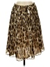 Sunny Leigh 100% Polyester Animal Print Gold Casual Skirt Size S - photo 1