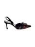 Manolo Blahnik Plaid Black Burgundy Heels Size EU 39 1/2 - photo 1