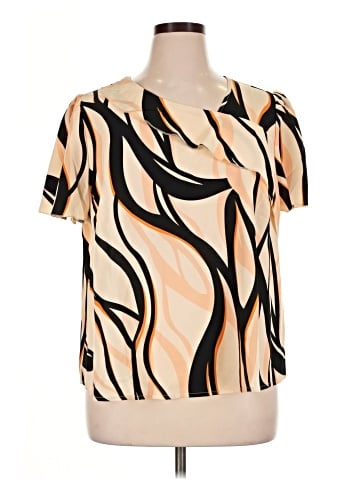 Shein Curve Short Sleeve Blouse (view 1)