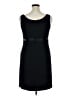 Amanda Smith Solid Black Cocktail Dress Size 14 Petite - photo 2