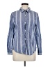 Lola River Stripes Blue Long Sleeve Button-Down Shirt Size M - photo 1