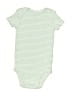 Precious Firsts 100% Cotton Stripes Green Short Sleeve Onesie 3-6 MO / 6 MO - photo 1