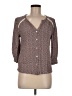 Pale Sky 100% Rayon Brown 3/4 Sleeve Blouse Size M - photo 1