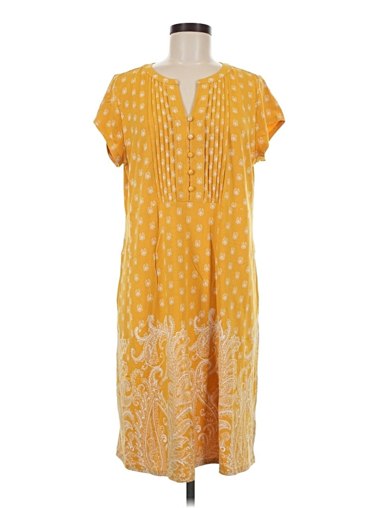 Pre-owned Jjill Casual Dress In Yellow