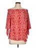 Renee C. Red 3/4 Sleeve Blouse Size L - photo 1
