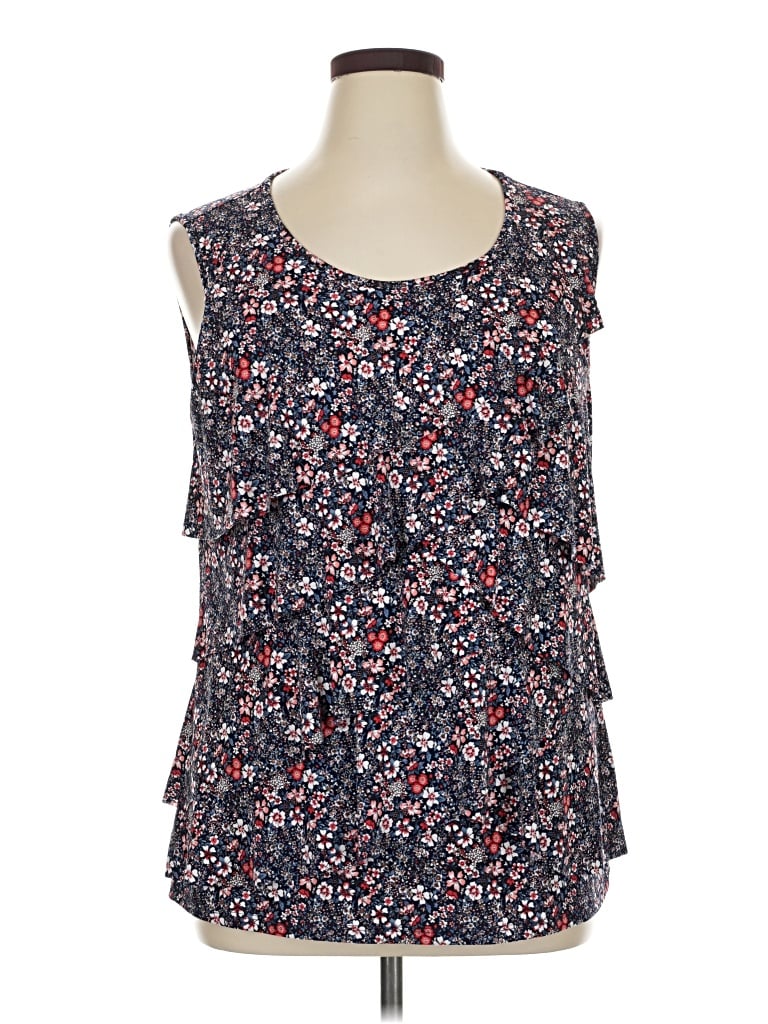 Pre-owned Westport 1962 Sleeveless Blouse In Blue