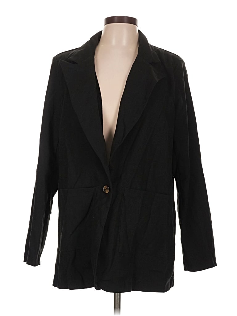 Pre-owned Shein Blazer Jacket In Black
