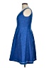 Nine West Solid Blue Cocktail Dress Size 8 - photo 5