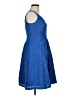 Nine West Solid Blue Cocktail Dress Size 8 - photo 4