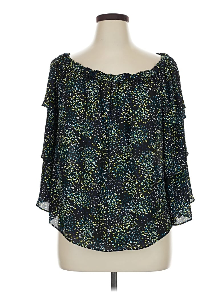 Pre-owned Worthington 3/4 Sleeve Blouse In Green
