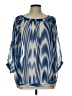 The Limited Blue 3/4 Sleeve Blouse Size L - photo 1