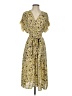 Max Studio 100% Polyester Paisley Yellow Casual Dress Size S - photo 1