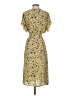 Max Studio 100% Polyester Paisley Yellow Casual Dress Size S - photo 2