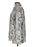 Express 100% Polyester Animal Print Silver Long Sleeve Blouse Size L - photo 5