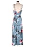 Shun bo 100% Polyester Tropical Blue Jumpsuit Size M - photo 2