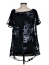 As U Wish Black Short Sleeve Blouse Size M - photo 2