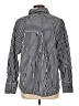 H&M Stripes Black Long Sleeve Button-Down Shirt Size L - photo 2