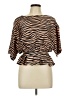 BB Dakota 100% Polyester Brown Short Sleeve Top Size M - photo 1