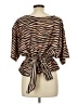 BB Dakota 100% Polyester Brown Short Sleeve Top Size M - photo 2