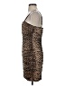 Aqua Animal Print Brown Cocktail Dress Size S - photo 5