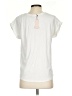 Mesh + Lace White Short Sleeve Top Size S - photo 2