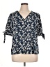 CeCe Blue Short Sleeve Blouse Size XL - photo 1