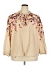 Como Black Tan 3/4 Sleeve Blouse Size 2X - photo 1