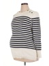 Seraphine 100% Cotton Stripes Ivory Pullover Sweater Size XL Maternity - photo 1