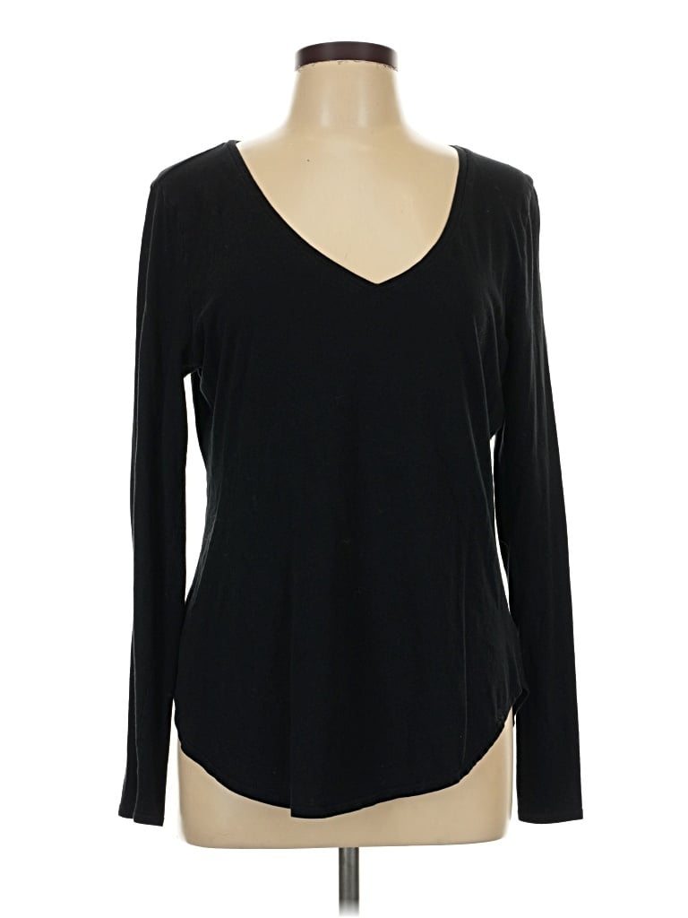 Pre-owned Old Navy Long Sleeve T-shirt In Black