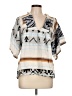 SOFIA Silver Short Sleeve Blouse Size L - photo 1
