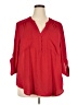 Torrid 100% Polyester Red 3/4 Sleeve Blouse Size 2X Plus (2) - photo 1