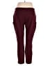 dalia Solid Burgundy Active Pants Size XL - photo 2