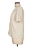 Eileen Fisher 100% Silk Ivory Short Sleeve Top Size L - photo 5