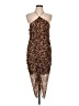 Isabel Marant 100% Polyester Animal Print Brown Cocktail Dress Size EU (FR) 42 / US 10 - photo 1
