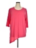 Terra & Sky Pink 3/4 Sleeve Top Size 0X - photo 1