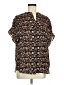 Violet & Claire 100% Polyester Black Short Sleeve Blouse Size M - photo 1