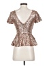 Forever 21 100% Polyester Gold Short Sleeve Top Size S - photo 2