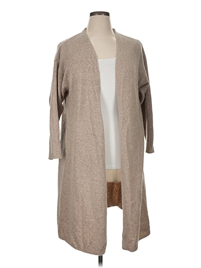 Pre-owned Eloquii Cardigan Sweater In Tan