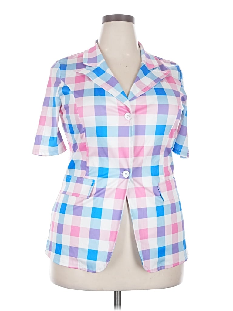 Pre-owned Unbranded 3/4 Sleeve Button Down Shirt In Pink