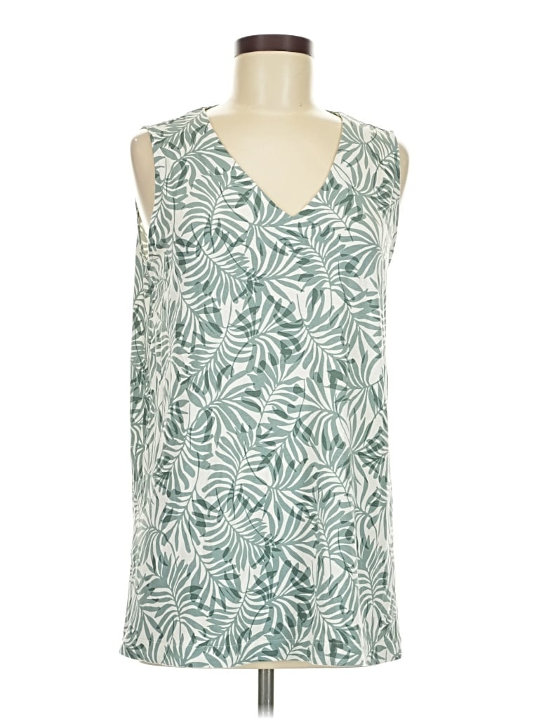 Pre-owned Jjill Sleeveless Blouse In Green