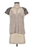 BCBGMAXAZRIA 100% Polyester Silver Short Sleeve Blouse Size XS - photo 1