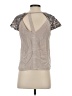 BCBGMAXAZRIA 100% Polyester Silver Short Sleeve Blouse Size XS - photo 2